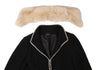 PINK HOUSE  INGEBORG JAPAN. Black Wool Fox Fur Tweed Jacket