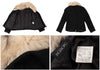 PINK HOUSE  INGEBORG JAPAN. Black Wool Fox Fur Tweed Jacket