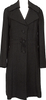PINK HOUSE INGEBORG JAPAN. Black Rayon Lame Tweed Long Jacket