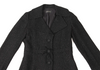PINK HOUSE INGEBORG JAPAN. Black Rayon Lame Tweed Long Jacket