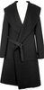 MaxMara BASILE 28 ITALY. Black Cashmere Blended Belt Design Coat