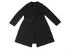 MaxMara BASILE 28 ITALY. Black Cashmere Blended Belt Design Coat