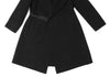 MaxMara BASILE 28 ITALY. Black Cashmere Blended Belt Design Coat