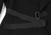 MaxMara BASILE 28 ITALY. Black Cashmere Blended Belt Design Coat