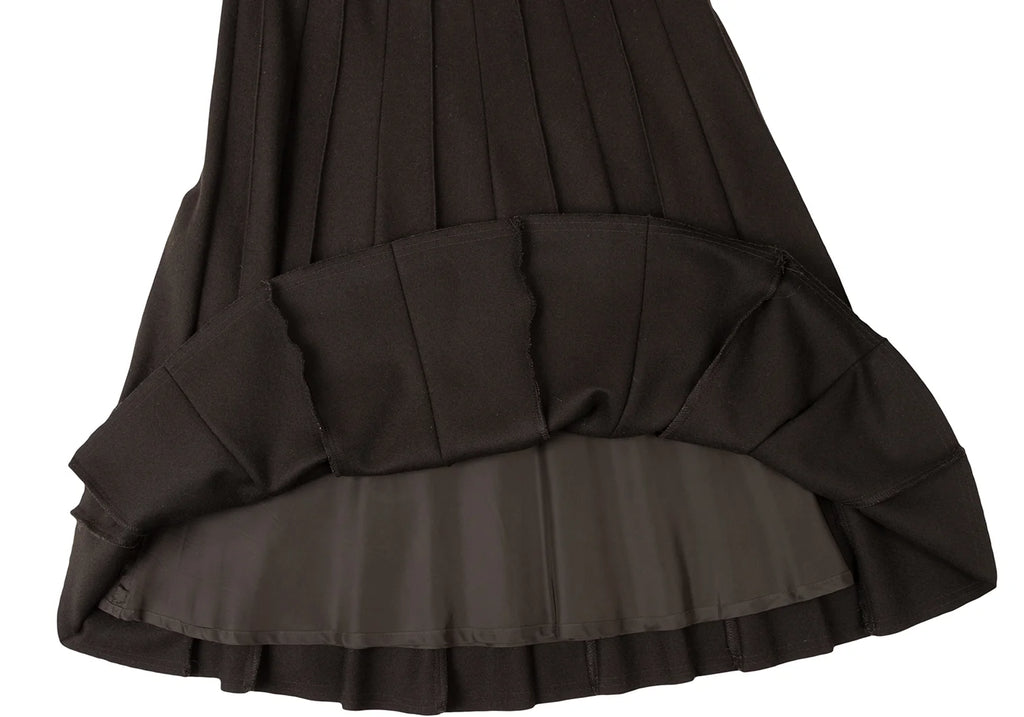 Max Mara BASILE 28 ITALY. Brown Angora Blend Outseam Pleated Skirt