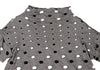 SENSOUNICO JAPAN. Black/White Cotton Dot Weave Sleeve Switching Shirt