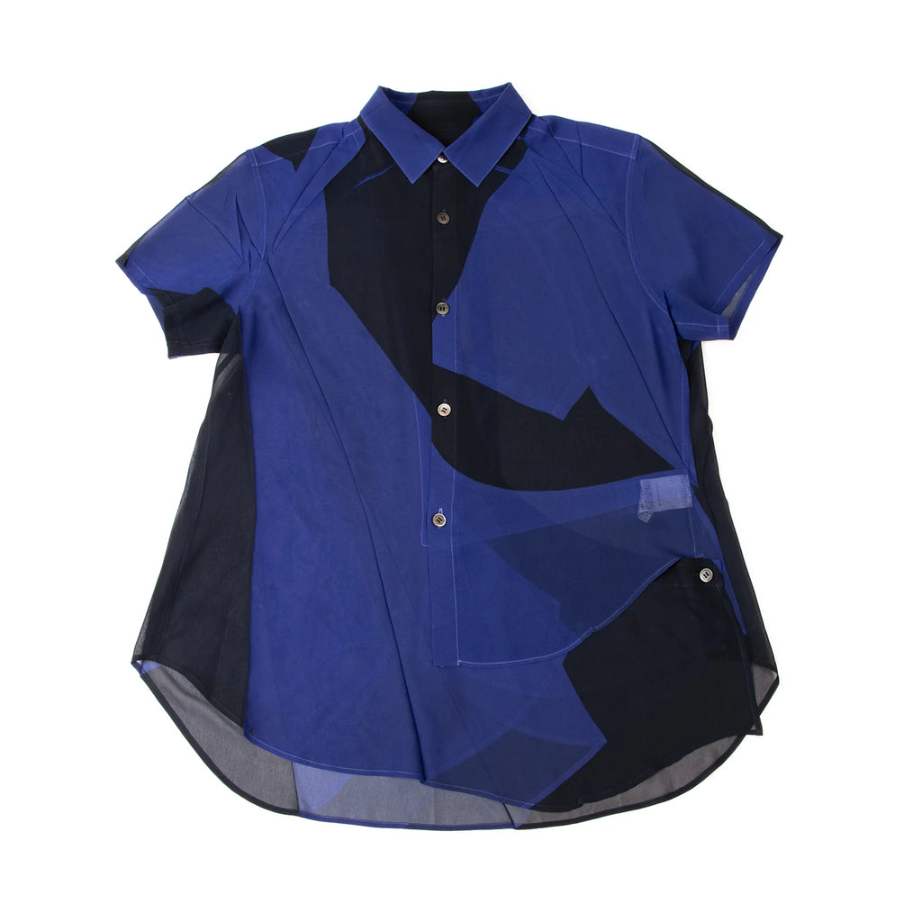 ぴよちん様 Tee YOHJI YAMAMOTO JAPAN. Y's Blue, Black Poly Bicolor Semi