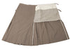 COMME des GARCONS JAPAN. Beige/Brown Back Pleats Wrap Skirt