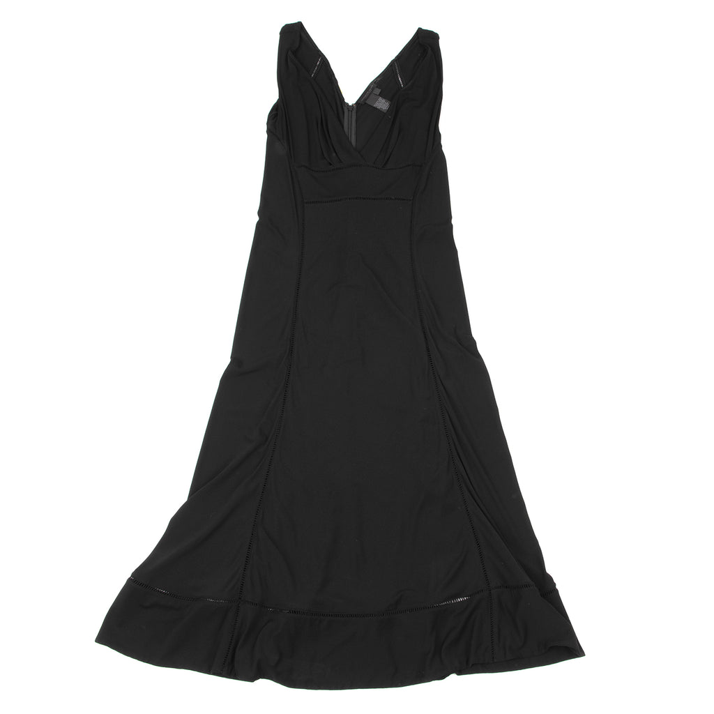 DONNA KARAN COLLECTION NY. Black Switching Design Sleeveless Dress