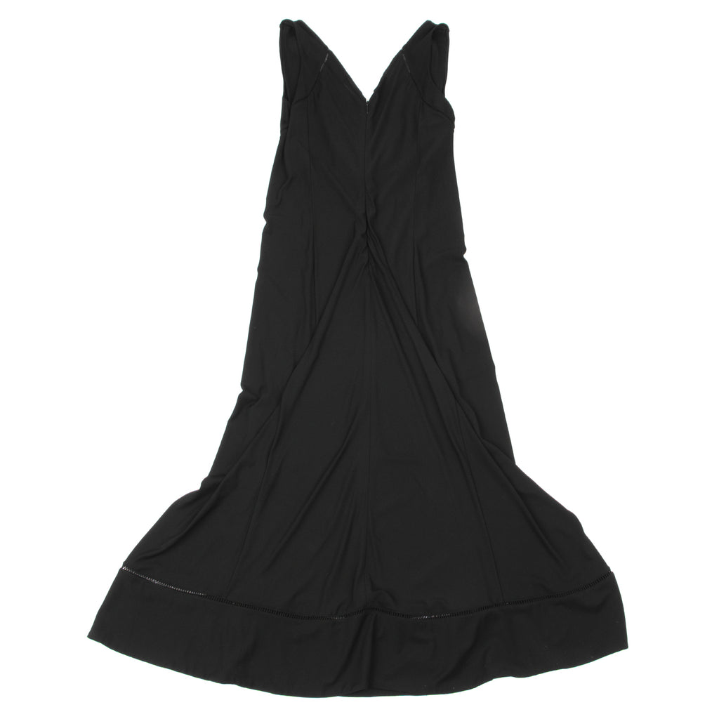 DONNA KARAN COLLECTION NY. Black Switching Design Sleeveless Dress