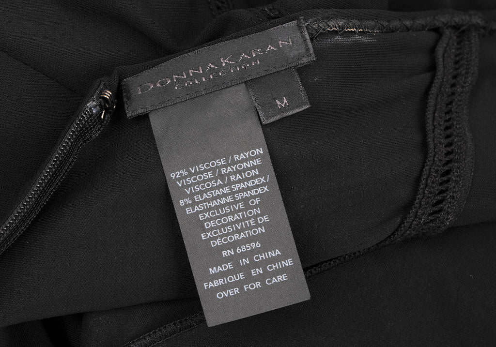 DONNA KARAN COLLECTION NY. Black Switching Design Sleeveless Dress