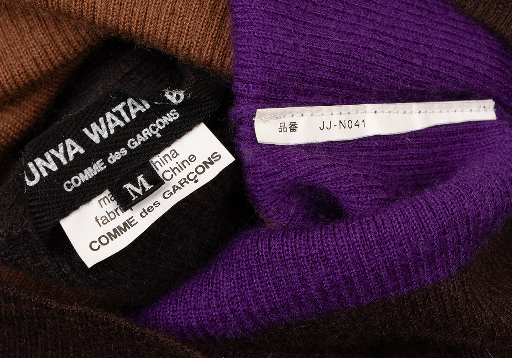 COMME des GARCONS JAPAN. JUNYA WATANABE. Multi-Color Stripe Rib Knit Sweater