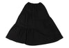 ISSEY MIYAKE JAPAN.  I.S. Black Poly Gather Flare Skirt