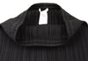 ISSEY MIYAKE JAPAN. PLEATS PLEASE Black Pleated Side Slit Skirt