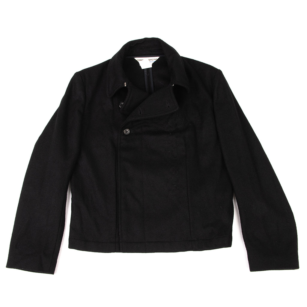 COMME des GARCONS COMME des GARCONS Japan. Black Melton Wool Double Jacket