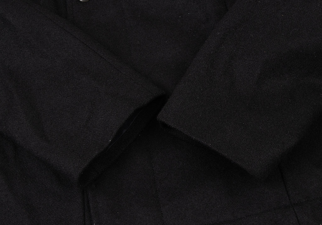 COMME des GARCONS COMME des GARCONS Japan. Black Melton Wool Double Jacket