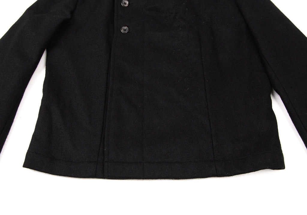 COMME des GARCONS COMME des GARCONS Japan. Black Melton Wool Double Jacket