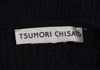 TSUMORI CHISATO JAPAN. Wool Navy, White Color Scheme Switching Rib Knit