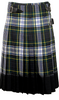 COMME des GARCONS Japan Locaron Green, Black Tartan Check Dyed Kilt Skirt