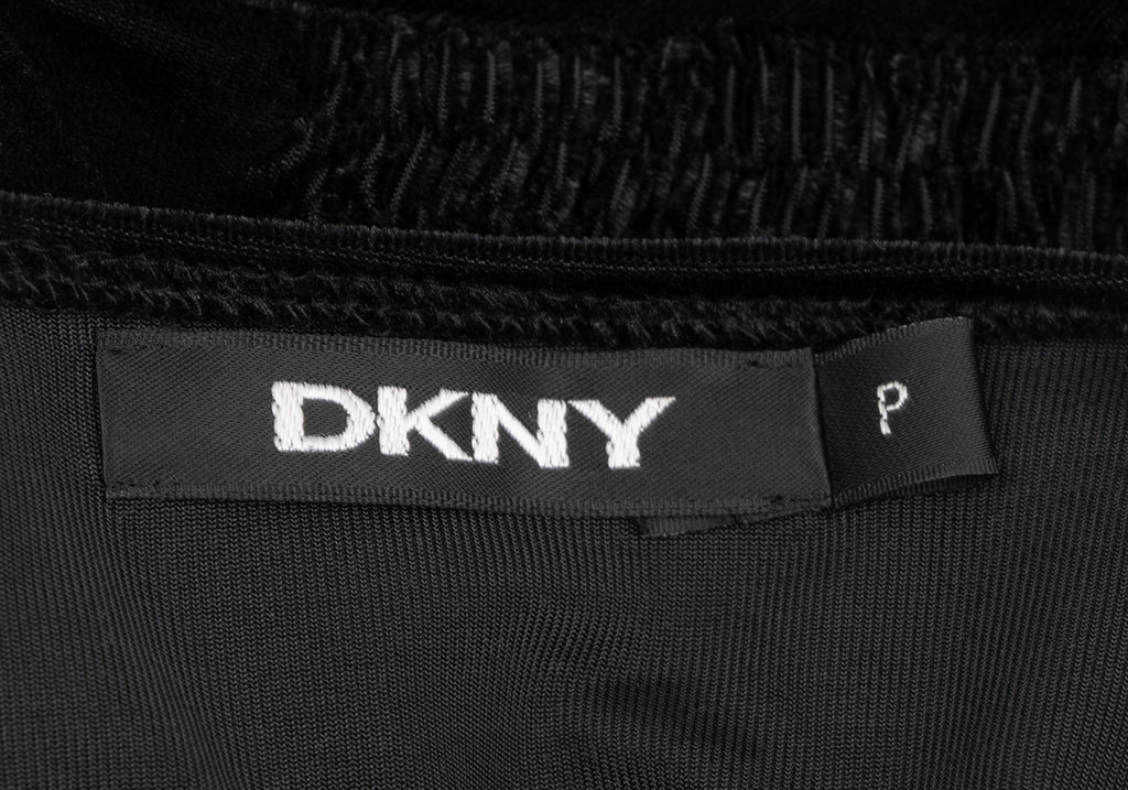 DONNA KARAN NY. DKNY Vintage Black Velours Dress