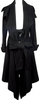 Sharon Wauchob Japan. Black Cashmere Cutting Blended Wool Coat