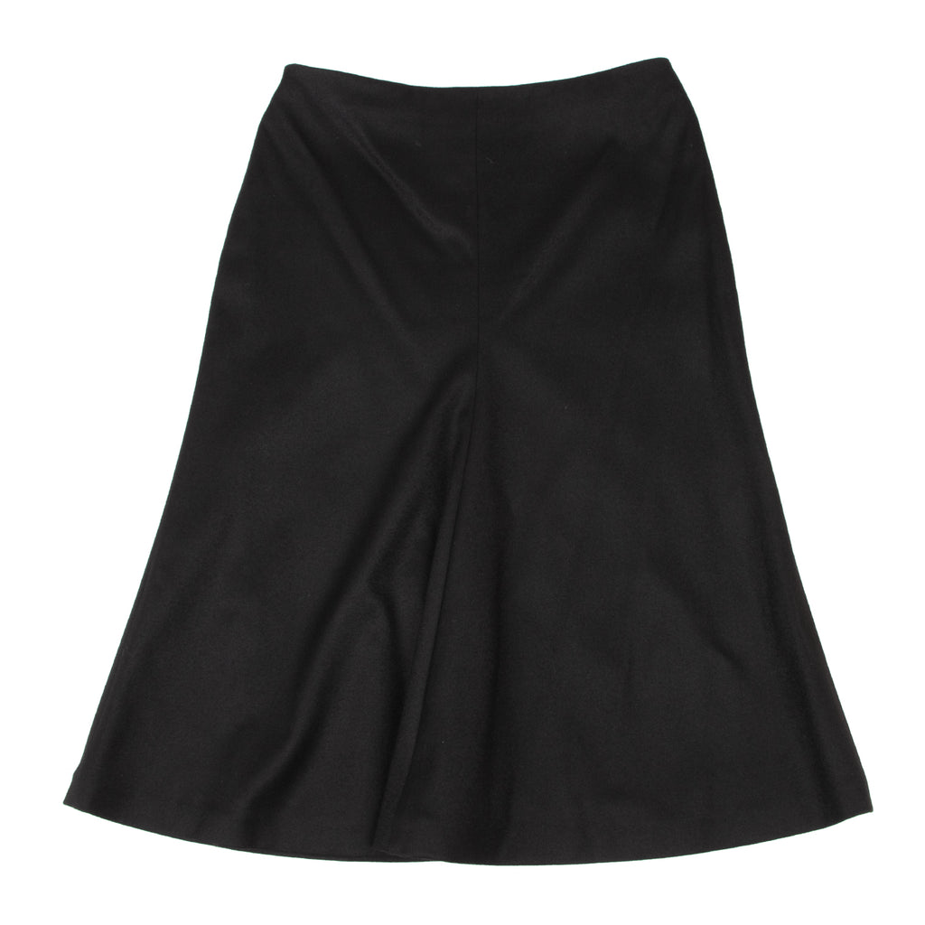 Alexander McQUEEN UK. Black Wool Flare Skirt