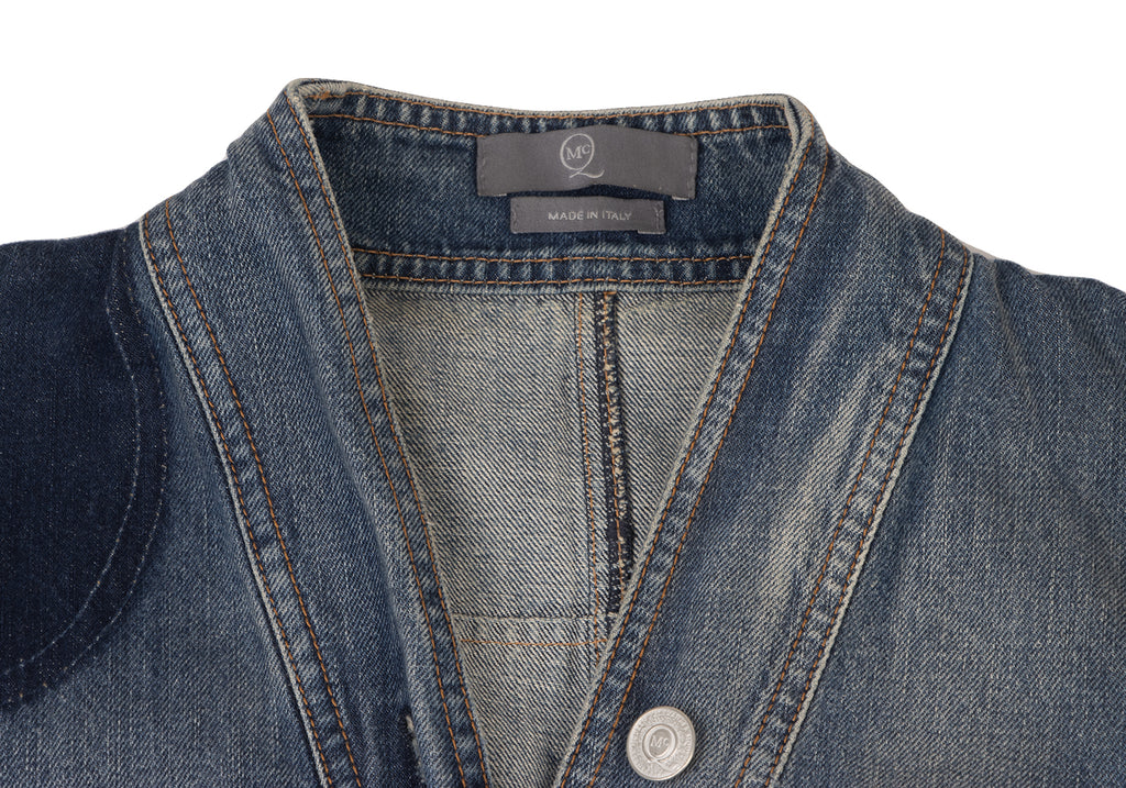 Alexander McQUEEN McQ Docking Design Blue Denim Jacket Blue Docking Design Denim Jacket