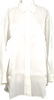 ISSEY MIYAKE JAPAN. White Wrinkled Satin Fly Front Shirt