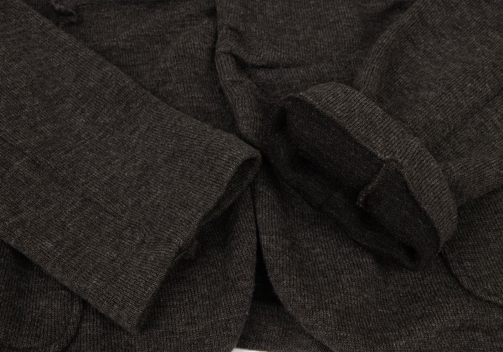 ISSEY MIYAKE JAPAN. ZUCCA Brown Out Seam Gather Knit Jacket