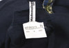 Mademoiselle NON NON Japan. Navy Back Button Short Sleeves Linen Dress