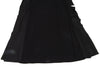 ISSEY MIYAKE JAPAN. FETE Side Frill Black Cotton Skirt