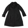 HIROKO KOSHINO JAPAN. HIROKO BIS Black Wire Collar Padding Poly Coat