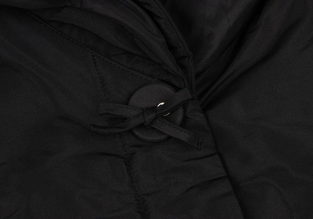 HIROKO KOSHINO JAPAN. HIROKO BIS Black Wire Collar Padding Poly Coat