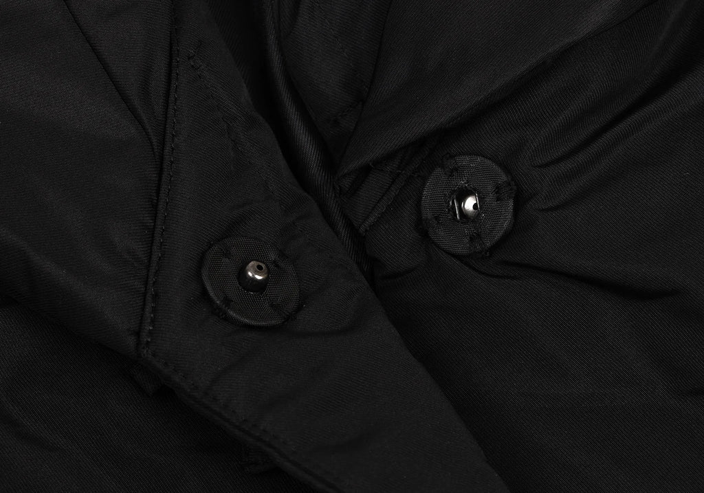 HIROKO KOSHINO JAPAN. HIROKO BIS Black Wire Collar Padding Poly Coat