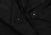 HIROKO KOSHINO JAPAN. HIROKO BIS Black Wire Collar Padding Poly Coat