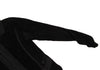 HIROKO KOSHINO  HIROKO BIS JAPAN. Black Knit Taping Velour Zip Shirt Jacket
