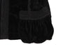 HIROKO KOSHINO  HIROKO BIS JAPAN. Black Knit Taping Velour Zip Shirt Jacket