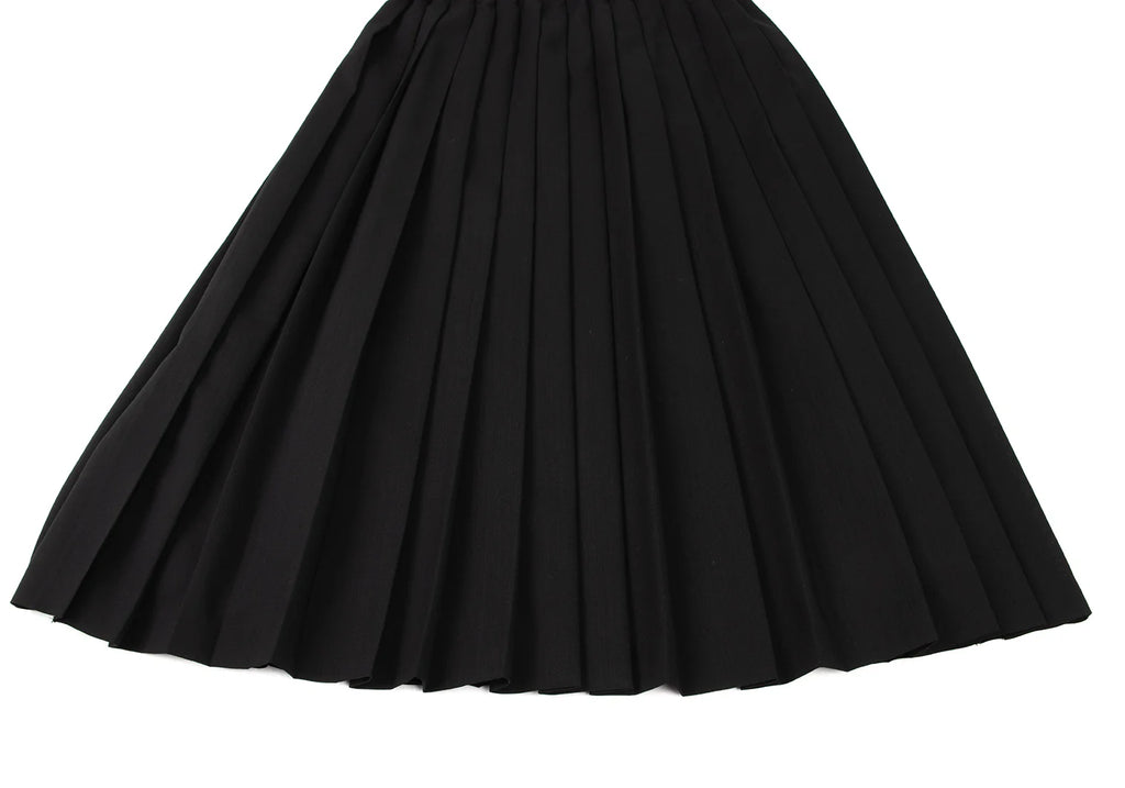 peu pres JAPAN. Black Wool Pleats Skirt