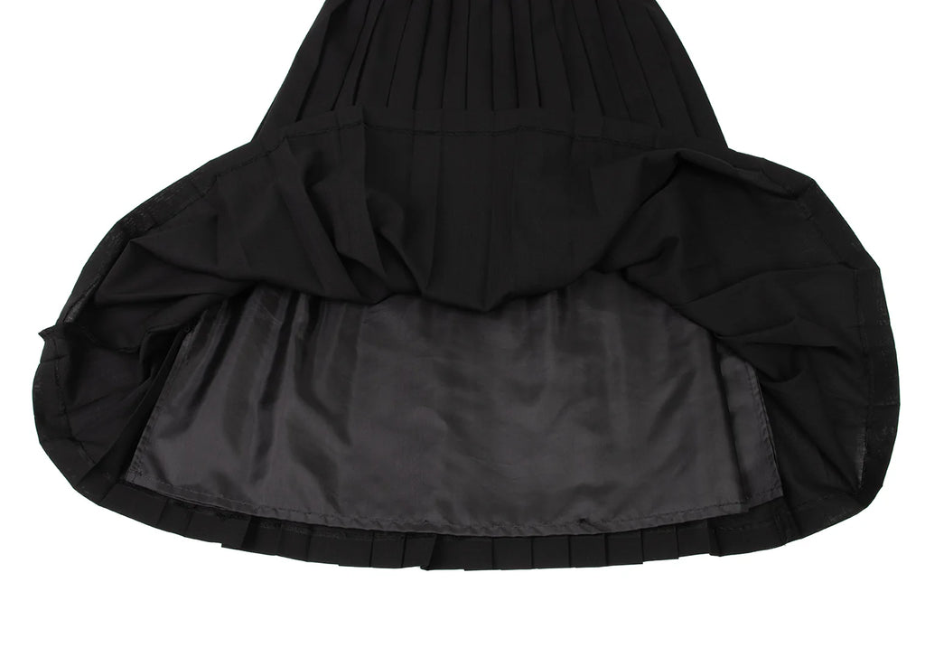 peu pres JAPAN. Black Wool Pleats Skirt