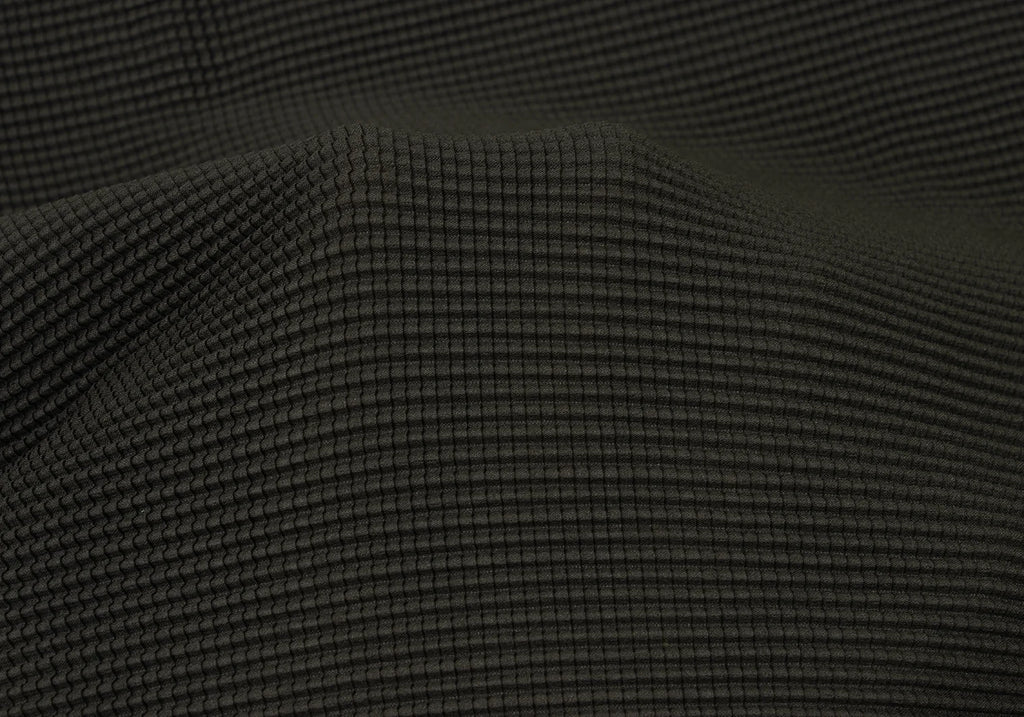 ISSEY MIYAKE JAPAN. Charcoal Color Stretch Pleats Turtleneck Top