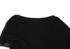 ISSEY MIYAKE JAPAN. NEW W/TAG FETE A-POC Waist Drape Black Mesh Switching Knit Skirt