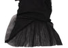 ISSEY MIYAKE JAPAN. NEW W/TAG FETE A-POC Waist Drape Black Mesh Switching Knit Skirt