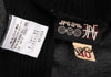 Jean Paul GAULTIER PARIS. Rib Switching Charcoal, Black Turtleneck Knit Top