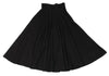COMME des GARCONS JAPAN. TRICOT.  Black Wool High Waist Flare Skirt