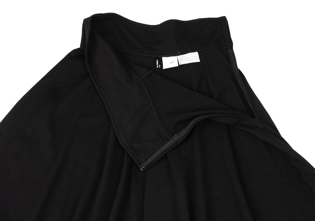 COMME des GARCONS JAPAN. TRICOT.  Black Wool High Waist Flare Skirt