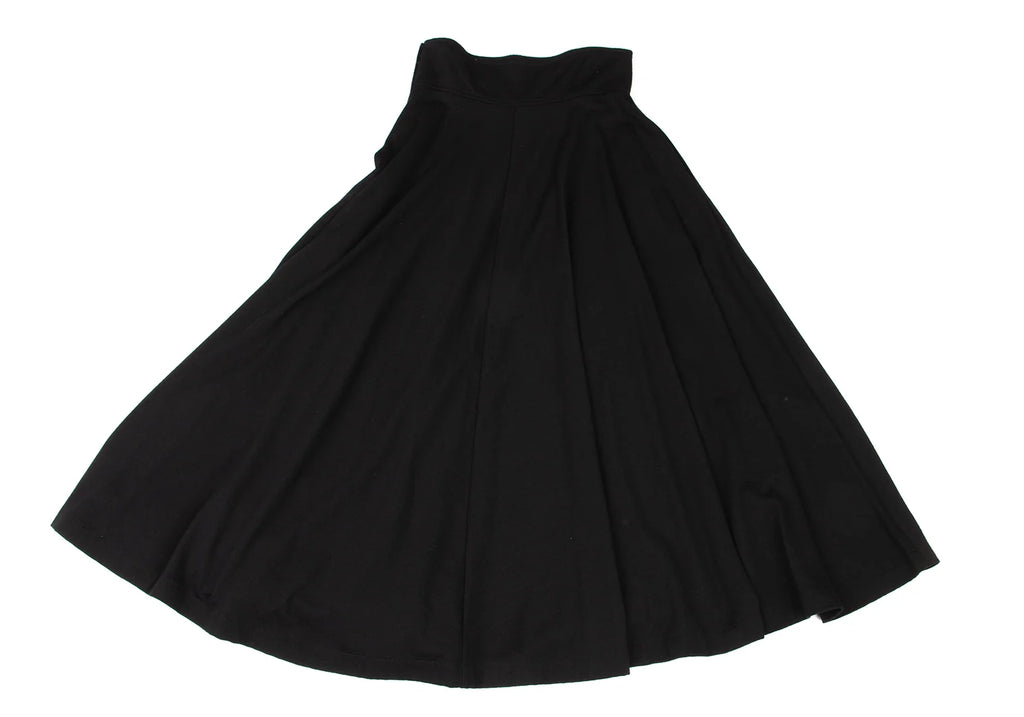 COMME des GARCONS JAPAN. TRICOT.  Black Wool High Waist Flare Skirt