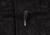COMME des GARCONS JAPAN. TRICOT. Black  Rayon Quilted Duffle Coat w/Hood