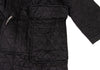 COMME des GARCONS JAPAN. TRICOT. Black  Rayon Quilted Duffle Coat w/Hood