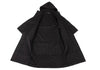 COMME des GARCONS JAPAN. TRICOT. Black  Rayon Quilted Duffle Coat w/Hood