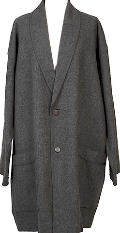 Marni Italy.  Grey Wool Blend Tweed Pattern Evening Jacket